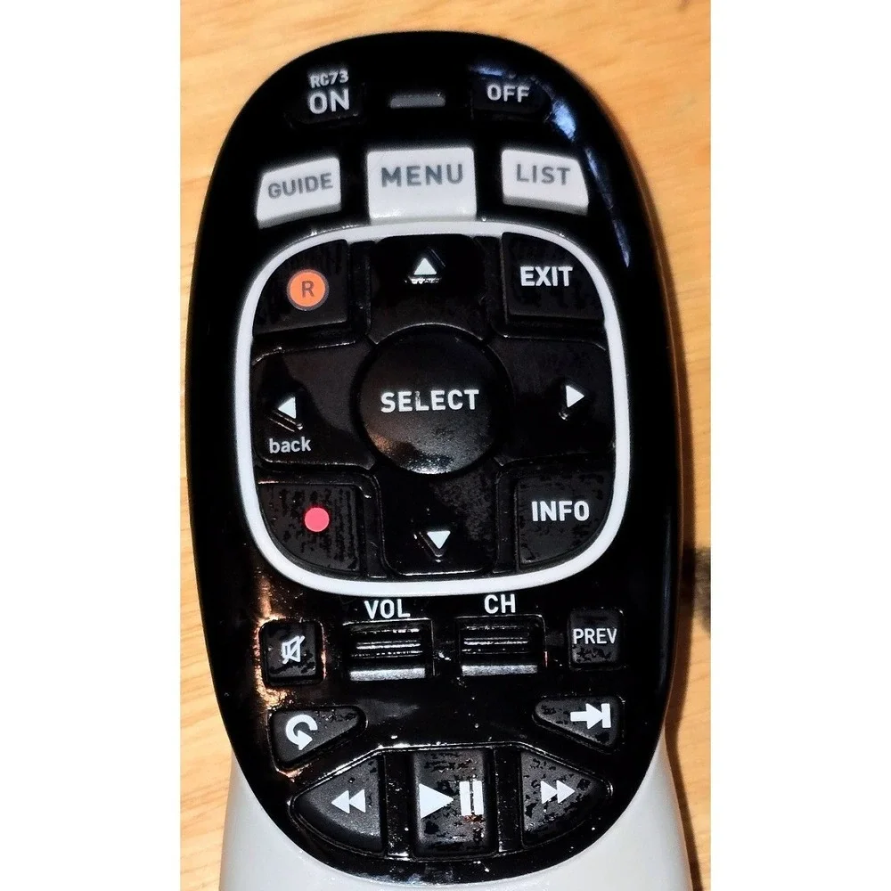 DIRECTV RC73 Universal Remote Control Replacement Part Black Silver VIDEO‎